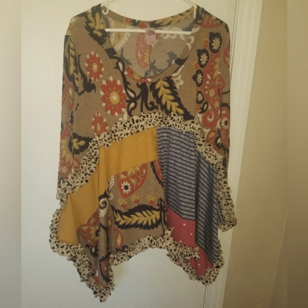 Upcycled tunic top